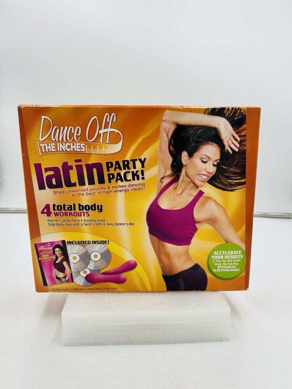 Dance Off the Inches: Latin Party Pack (DVD, 2011, 3-Disc Set) Brand New